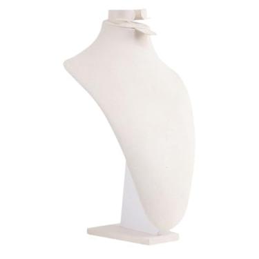 Imagem de Deevoka Suporte Expositor para Colares, Busto de Colar, Organizador Multifuncional Bege e Branco para Uso Pessoal, Loja, Casa ou Negócio, M
