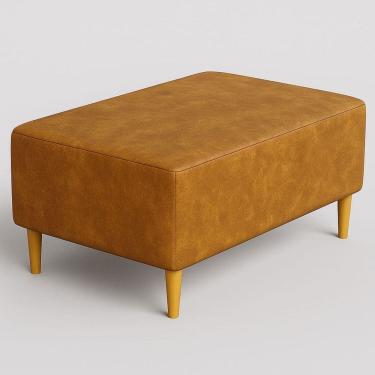 Imagem de Puff Bela Manu Decor Madri Pés Palito Couríssimo Caramelo