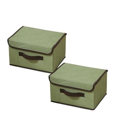 Imagem de KIT 2/3 Caixas Mutiuso Organizadora Colors Dobravel para armarios, guarda roupas(GRANDE VERDE, 2 UNIDS)