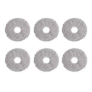 Imagem de Pano de limpeza durável, acessório compatível com os modelos Xiaomi X20+, X10+, X20 Plus e X10 Plus. Peças de reposição para o pano de limpeza do aspirador robô.(6 pcs)