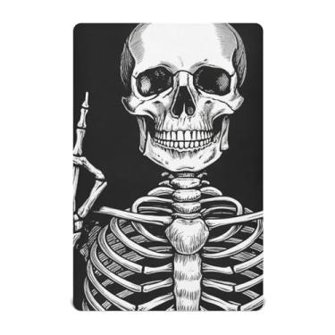 Imagem de JUZIHAI Lençol de berço de Halloween para meninos e meninas, capa de colchão de bebê macio elástico respirável para berço padrão e cama infantil, 132 x 71 cm