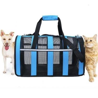 Imagem de Bolsa Transporte Gato Cachorro Pet Animais Estimaçao Refletiva Mala Po