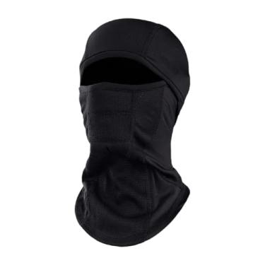 Imagem de RNXRZANK Máscara de esqui, capuz para pescoço, balaclava de inverno, proteção facial completa para esportes e camping, Preto
