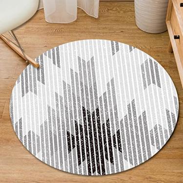 Imagem de Tapete redondo de estilo moderno para sala de estar, quarto, cozinha, tapete antiderrapante para mesa de café para banheiro, entrada, quarto, E, diâmetro 120 cm