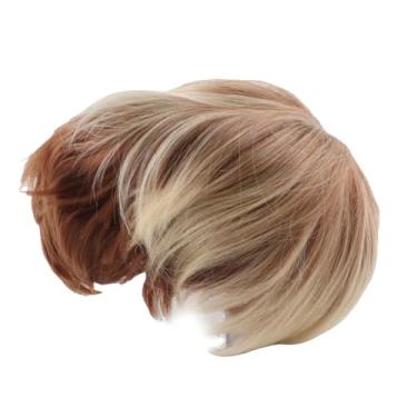Imagem de GLOGLOW Peruca Peruca Loira para Homens, Resistente Ao Calor Sintético Em Camadas Curtas para Homens, Resistente Ao Calor Sintético Em Camadas Curtas Com boné Ajustável, Cosplay e Necessidades Diárias de Uso Diário