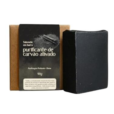 Imagem de Sabonete Purificante Pele oleosa Acne Carvão Ativado Vegetal com Óleo Essencial de Alecrim e Gerânio - Skin Care 90g