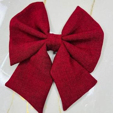 Imagem de Laço de Cabelo Feminino com Bico de Pato Adulto Acessório de Moda em para Penteados (VERMELHO BORDO LAÇO,ADULTO)