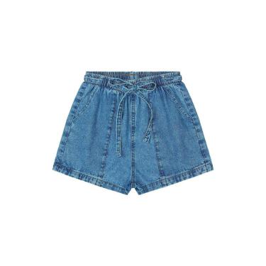 Imagem de Short Jeans com Faixa Juvenil Gloss-Feminino