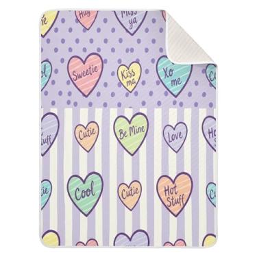 Imagem de Wassud Cobertor de bebê colorido caprichoso com mãos e corações para meninos e meninas, macio para bebês e recém-nascidos, cobertor aconchegante de algodão essencial para berçário, viagem, berço