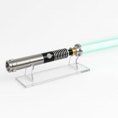 Imagem de Sabre de Luz para Combate 103 cm, Metal Prata e Preto, 12 Opções de Cores, Lâmina de Policarbonato, Som ao Impacto, Bateria Recarregável