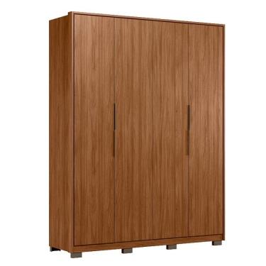 Imagem de Guarda Roupa Casal Attore D43010KPE 4 Portas Nogueira Touch com pés Demóbile - Demartêz