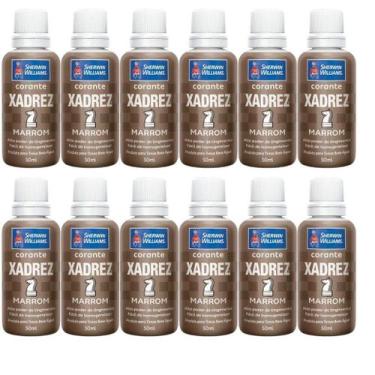 Imagem de Corante Líquido Xadrez Sherwin Williams 50ml 12 Peças Marrom