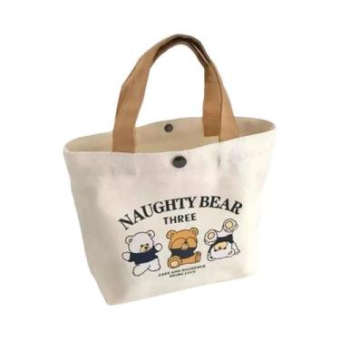 Imagem de Bolsa Tote De Lona Pequena E Versátil Para Mulheres, Estudantes, Funci