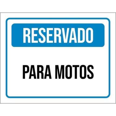 Imagem de Kit 5 Placa Acm De Reservado Para Motos 18X23 - Sinalizo