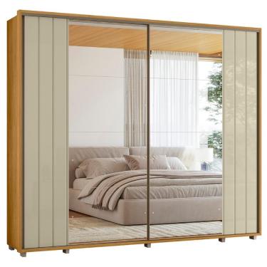 Imagem de Guarda Roupa Casal Mya Opala-cumaru 2 Portas Deslizantes 8 Gavetas 100% MDF Mpozenato