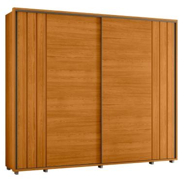 Imagem de Guarda Roupa Casal Mya Cinamomo Z10 2 Portas de Correr 8 Gavetas MDF Cinamomo Mpozenato