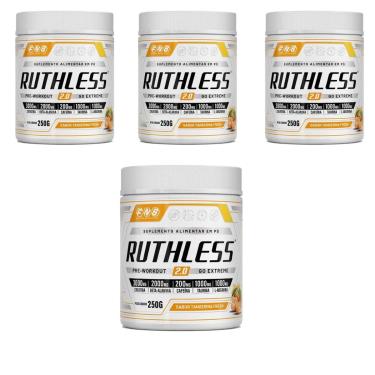 Imagem de Kit 4 Ruthless 2.0 Pré-treino Sabor Tangerina 4x250g FNB Sport Nutrition-Unissex