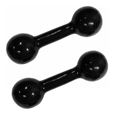 Imagem de Par de Halteres Emborrachado 2 Kg Treino Fitness Musculação-Unissex