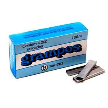 Imagem de Grampo 106/4 Galvanizado Caixa Com 4200 Unidades Bacchi, Unico