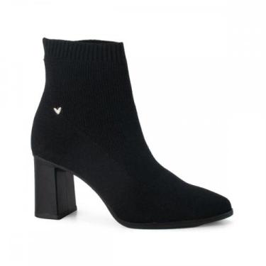 Imagem de Bota Mississipi J0354 Knit Salto Grosso Feminino, Preto, 36