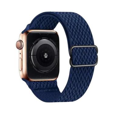 Imagem de Pulseira Ajustável De Nylon Elástico Solo Loop Para Apple Watch 49mm 4