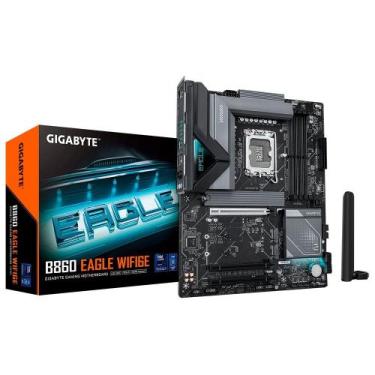 Imagem de Placa Mãe Gigabyte B860 EAGLE WIFI6E, Intel, ATX, DDR5, LED RGB, Wi-Fi