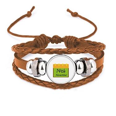 Imagem de un brand Pulseira de couro laranja para lazer do filme Dia dos Namorados