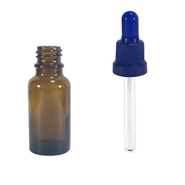 Imagem de Frasco de Vidro Âmbar 20ml conta gotas (20 Peças) Cor:Azul Escuro
