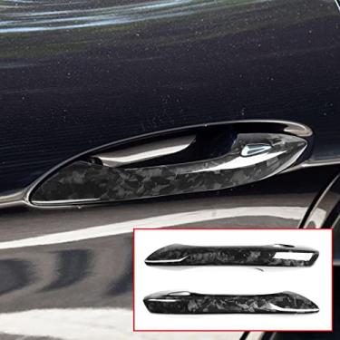 Imagem de FINMOKAL Acabamento da tampa da maçaneta da porta de fibra de carbono forjada apto para Porsche 911 2016-18