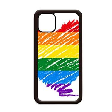Imagem de Rainbow Gay Lésbica Coração LGBT para iPhone 11 Pro Max Capa para Apple Mobile Case Shell
