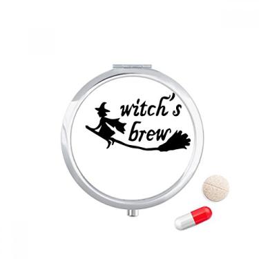 Imagem de Caixa de comprimidos com citação inglesa com design de pasta de bruxa