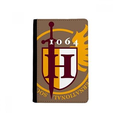 Imagem de Middle Age Valente Espadas Escudo Porta-passaporte Notecase Burse Carteira Porta-cartão