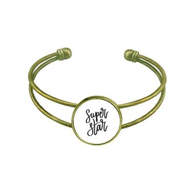 Imagem de Bracelete retrô com citação de super estrelas Art Deco para presente