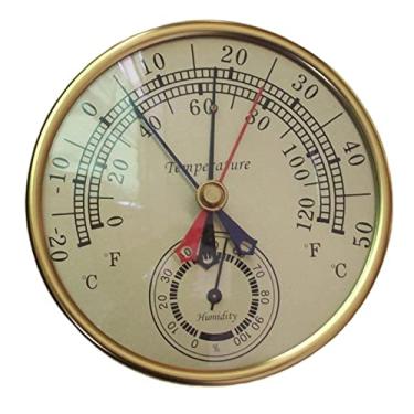 Imagem de ＡＷＨＡＯ Termômetro de Parede Redonda de 5 Pol. Medidor Interno de Jardim, Pátio, Casa, Armazém, Higrômetro