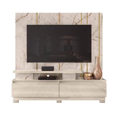 Imagem de Estante Home Genuine Com Pés Tv Até 75 Calacata Off White Qualé Qualé