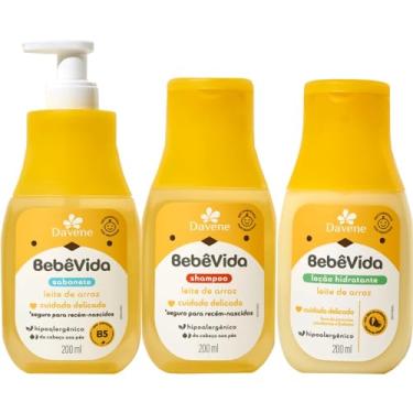 Imagem de Shampoo+Sabonete Liquido+Hidratante Leite De Arroz Bebe Vida