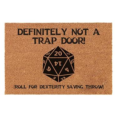 Imagem de Capacho engraçado de coco definitivamente não é um rolo de porta de armadilha para economizar destreza, tapete de decoração de varanda frontal para a entrada tapete personalizado com capacho externo