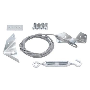 Imagem de Kit de portão anti sag da Rocky Mountain Goods – aço banhado a zinco com força extra – design resistente à ferrugem ao ar livre – Instalação rápida com instruções do kit de reparo de portão – fivela, ganchos, cabo pesado, parafusos