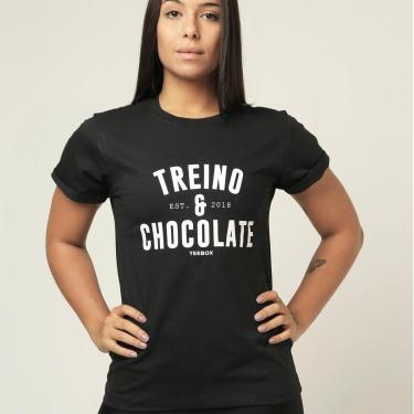 Imagem de Camiseta Babylook Teebox TREINO e CHOCOLATE Feminina-Feminino