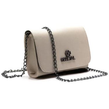 Imagem de Bolsa Feminina Baú Malha Liso Marfim-Feminino