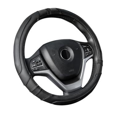 Imagem de Capa de volante de carro universal Achiou 38 cm com contornos de aderência, couro para homens e mulheres antiderrapante, sem cheiro, adequado para todas as estações