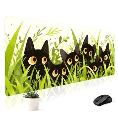 Imagem de Stanoha Tapete de mesa para jogos, teclado grande, fofo, escritório, desktop, laptop, gato preto, 2GG, longo, gigante, grande, kawaii, estética, feminino, bonito, design, feminino, feminino, jogador,