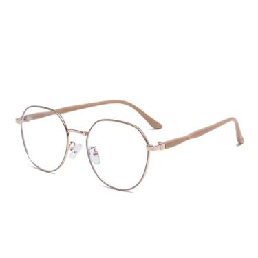 Imagem de Óculos vintage femininos masculinos armação redonda de metal óculos de proteção para os olhos ultra leves, 5, tamanho único