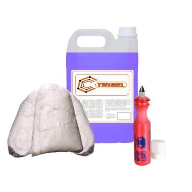 Imagem de Estopa de algodão 2kg, Marcador Industrial & Limpa Baú 5 Litros - Trig