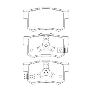 Imagem de Pastilha De Freio Crv 2.0 Traseira Sem Alarme Sistema Akebono 2254 Syl