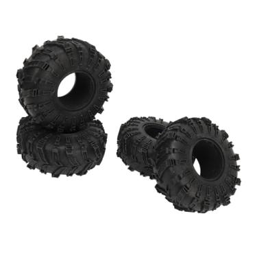 Imagem de 4 Pneus de Carro Rc Dos Pces, Pneus da Roda da Esteira Rolante do Pneu Rc de 2.2 Polegadas para a Esteira Rolante de Controle Remoto de 1/10, Preto