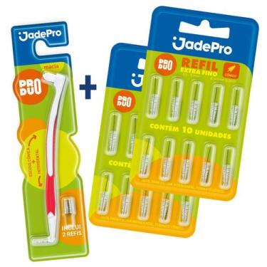 Imagem de Escova Interdental com 2 Refis + 2 KITS c/ 10 Refis cada JADEPRO (tota