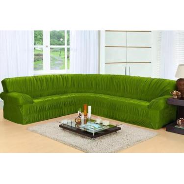 Imagem de Capa Para Sofá de Canto 5 e 6 Lugares em Malha Gel 21 Elasticos - Nena