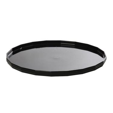 Imagem de Bandeja Elegance Redonda Aro 30 Preta Em Policarbonato Linha Profissional Cook Vem