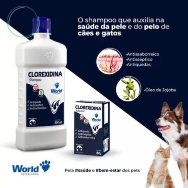 Imagem de Shampoo Clorexidina Dugs 500 Ml Antiqueda, Antisseborreico e Antissept